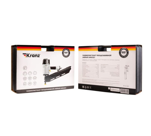 Пневмопистолет гвоздезабивной (нейлер) N90/D21 Kranz KR-16-1620