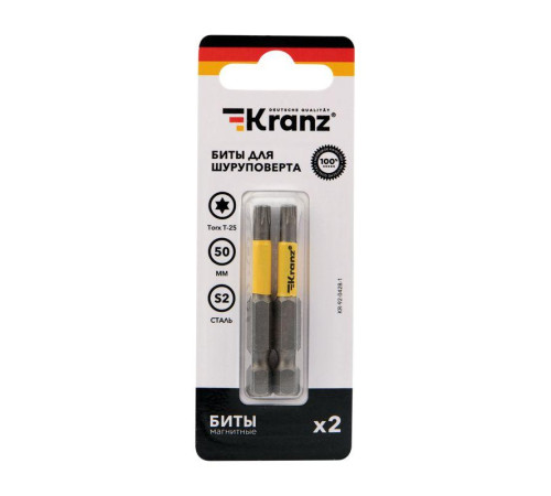 Бита для шуруповерта Torx T25х50мм (уп.2шт) Kranz KR-92-0428-1