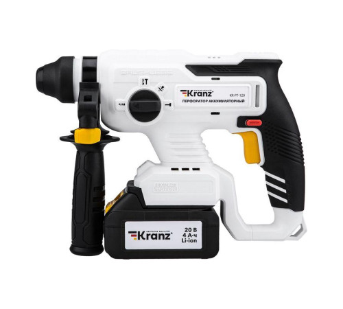 Перфоратор аккумуляторный SDS-plus 2.2Дж 1х4А.ч в кейсе Kranz KR-PT-120