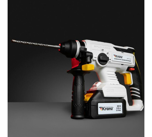 Перфоратор аккумуляторный SDS-plus 2.2Дж 1х4А.ч в кейсе Kranz KR-PT-120