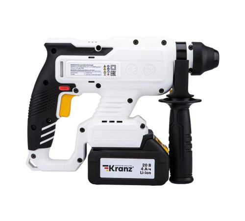 Перфоратор аккумуляторный SDS-plus 2.2Дж 1х4А.ч в кейсе Kranz KR-PT-120