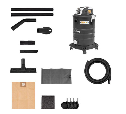 Пылесос строительный KR30 1400Вт 30л 4м Kranz KR-16-1117