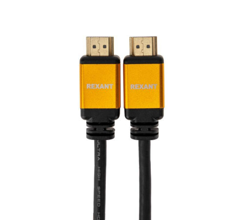 Кабель HDMI - HDMI 2.1 1.5м Gold Rexant 17-6003