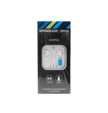 Наушники вкладыши с микрофоном ELX-WHP04-C01 проводные Lightning 1.2м коробка+бокс бел. ERGOLUX 15285