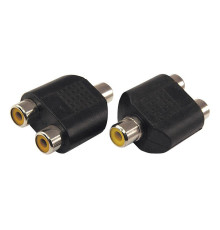 Переходник аудио гнездо RCA - 2 гнезда RCA блист. Rexant 06-0163-A