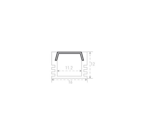 Комплект SF-1612 профиль накладной глуб. 2м SWG Standard 00000000986