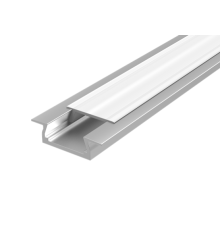 Профиль алюминиевый для LED ленты 30х11мм (монтаж. размер 24мм макс. шир. ленты 10мм) встраиваемый с рассеив. (дл.2м) опал VARTON V4-R0-70.0001.KIT-0202
