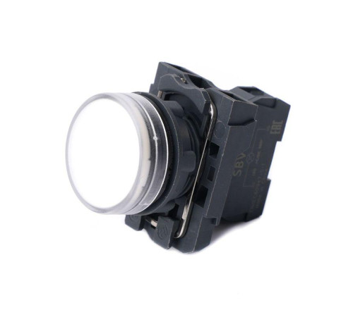 Лампа светосигнальная SB5 d22мм 230-240В AC бел. в сборе SE SB5AVM1