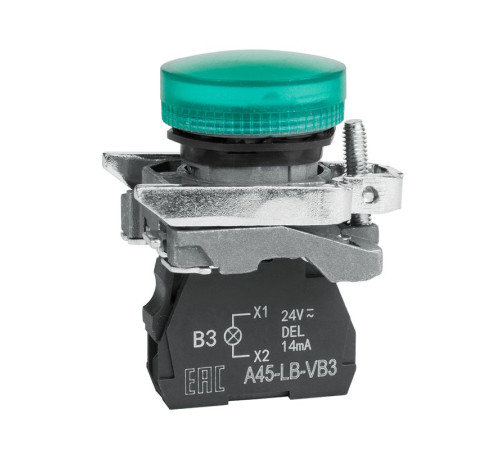 Лампа сигнальная OptiSignal D22 C4-L-B3 зел. металл 24VAC/DC XB4BVB3 КЭАЗ 332175