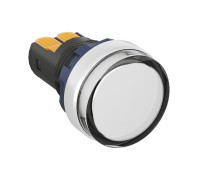 Индикатор сигнальный со встроен. диодом 220В зажим Plug-In алюм. бел. DKC M22L-F220WAP