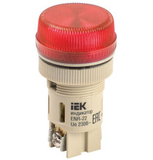 Лампа светосигнальная ENR-22 d22мм 240В красн. цилиндр неон IEK BLS40-ENR-K04