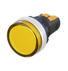 Индикатор сигнальный со встроен. диодом 9-24В зажим Plug-In алюм. желт. DKC M22L-F24YAP