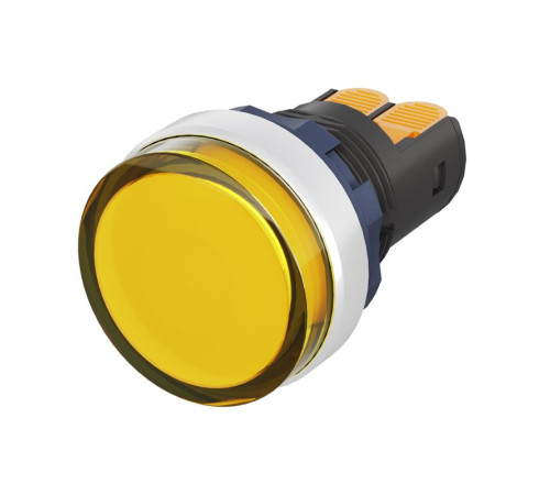 Индикатор сигнальный со встроен. диодом 9-24В зажим Plug-In алюм. желт. DKC M22L-F24YAP