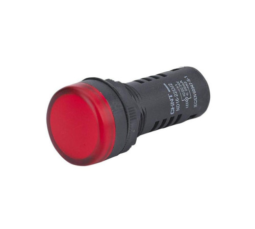 Индикатор ND16-22D/4C встроен. конденсатор IP65 AC 230В (R) красн. CHINT 828067