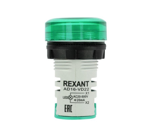 Индикатор значения напряжения зел. VD22 70-500В Rexant 36-5001