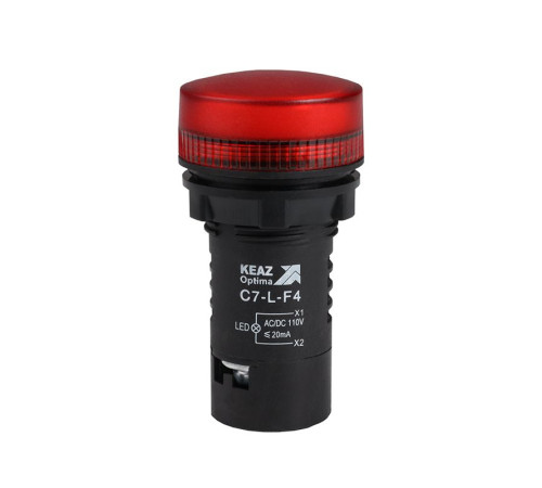 Лампа светодиодная OptiSignal Compact D22 С7-L-F4 красн. 110В AC/DC XB7EV04GP КЭАЗ 362155