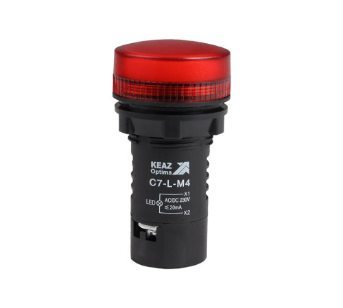 Лампа светодиодная OptiSignal Compact D22 С7-L-M4 красн. 230В AC/DC XB7EV04MP КЭАЗ 362160