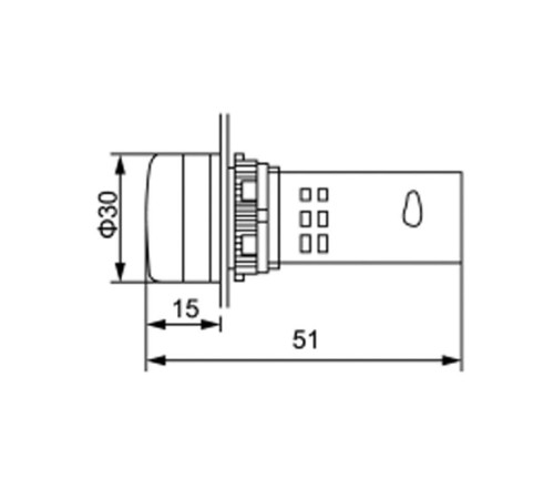 Индикатор значения напряжения зел. VD22 70-500В Rexant 36-5001