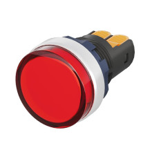 Индикатор сигнальный со встроен. диодом 9-24В зажим Plug-In алюм. красн. DKC M22L-F24RAP