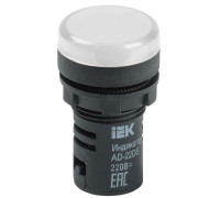 Лампа светосигнальная AD16DS d16мм 230В AC бел. IEK BLS10-ADDS-230-K01-16