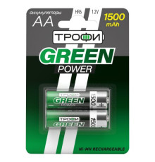 Аккумулятор AA/HR6-2BL 1500мА.ч (блист.2шт) Трофи Б0019500