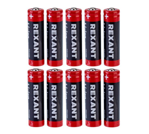 Аккумулятор Li-ion 14500 3.7В 750мА.ч unprotected Rexant 30-2050