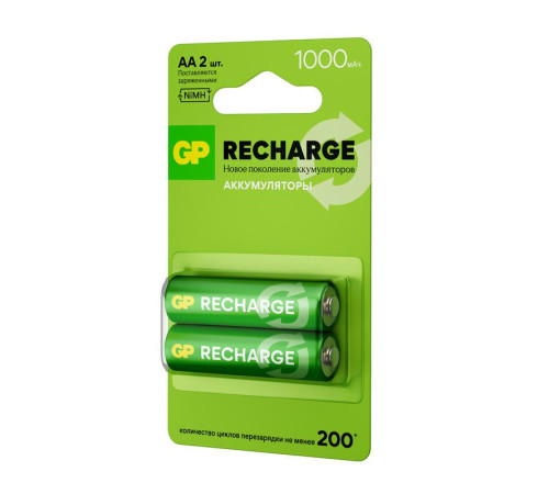 Аккумулятор AA/HR6 RECHARGE 1.2В 1000мА.ч 100AAHCV-2CRSBC2 16/96 (блист.2шт) GP 20252