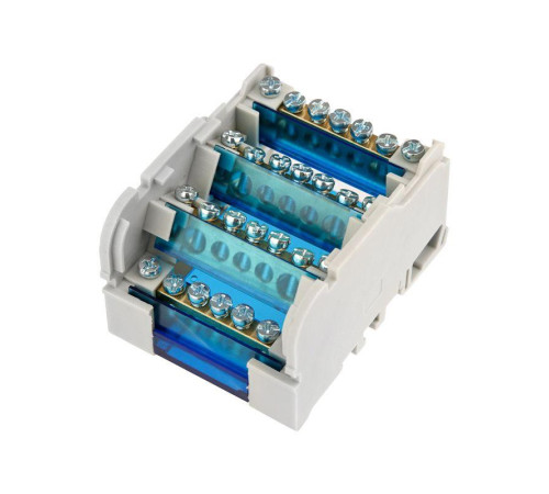 Шина на DIN-рейку в корпусе (кросс-модуль) 4х7 Rexant 11-2304-7