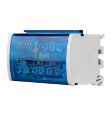 Шина на DIN-рейку в корпусе (кросс-модуль) 2х7 Rexant 11-2302-7