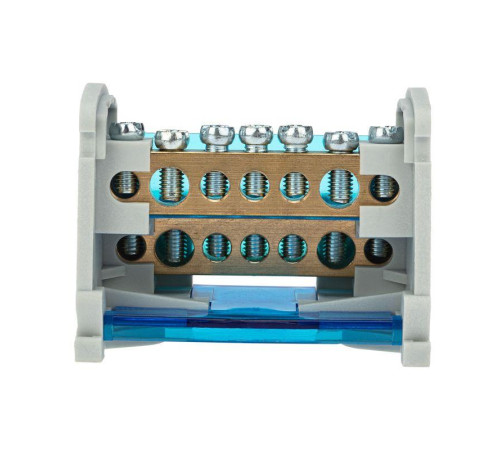 Шина на DIN-рейку в корпусе (кросс-модуль) 2х7 Rexant 11-2302-7