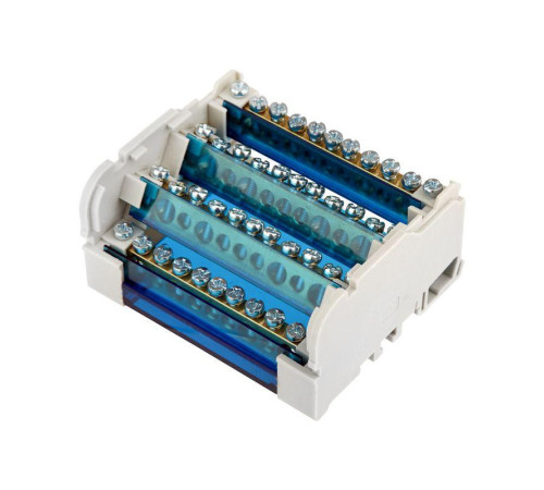 Шина на DIN-рейку в корпусе (кросс-модуль) 4х11 Rexant 11-2304-11