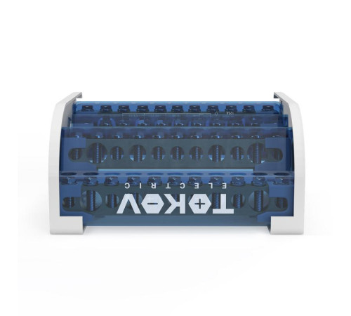 Шина на DIN-рейку в корпусе (кросс-модуль) 4 группы по 11 отверстий 125А TOKOV ELECTRICT KE-DBTB-125-4-11/3L+PEN