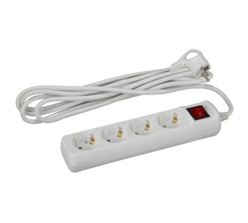 Удлинитель 4х5м с заземл. 16А IP20 U-4es-5m-3х1 ПВС 3х1 с выкл. Эра Б0028380