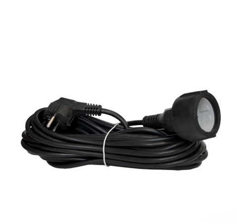 Удлинитель-шнур 1х10м с заземл. 16А IP20 ПВС 3х1 черн. DOMTOK 2360