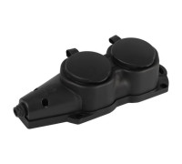 Колодка ЭРА KX-2e-B-IP44 каучуковая с заземлением 2 розетки 16A IP44 черн. Эра Б0068451