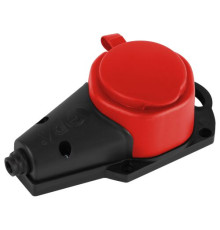 Колодка ЭРА KX-1e-RED-IP44 каучуковая с заземлением 1 розетка 16A IP44 красн. Эра Б0068412