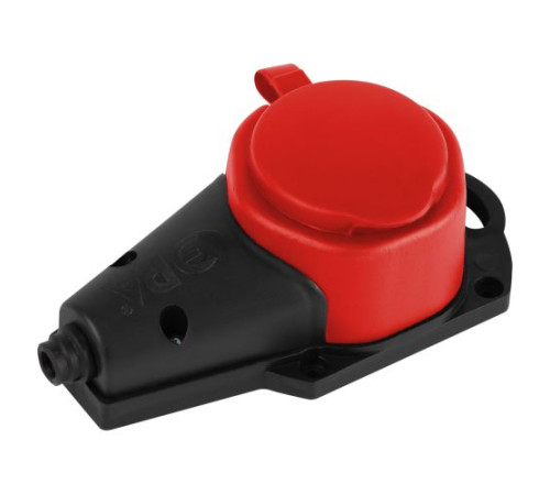 Колодка ЭРА KX-1e-RED-IP44 каучуковая с заземлением 1 розетка 16A IP44 красн. Эра Б0068412