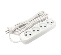 Удлинитель 4х5м без заземл. 10А IP20 Эксперт 2.2кВт ПВС 2х0.75 PROxima EKF UBA10-275-4-05