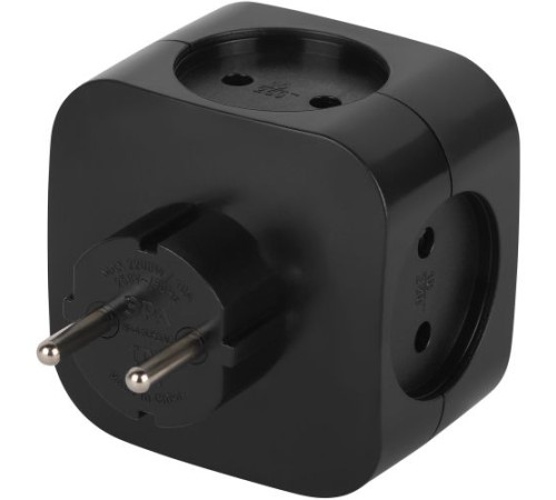 Разветвитель 4-м SP-4-3USBAC-B + 3 USB A+C со шторками 10А чер. Эра Б0069084