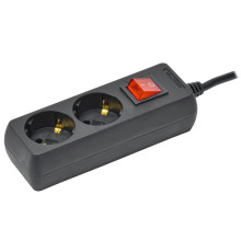 Удлинитель 2х3м с заземл. 16А IP20 У02К 250В ПВС 3х1 черн. IEK WYP10-16-02-03-ZK-K02