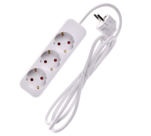 Удлинитель 3х1.5м 10А У03К ПВС 3х1 бел. UMA IEK UM-YP10-16-03-01-ZK-K01