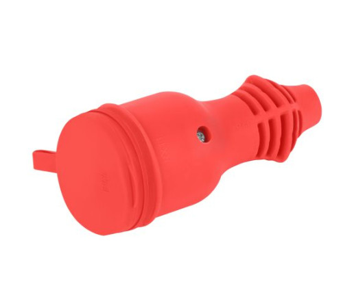 Розетка RX11-R-IP44 прямая с заземл. каучук красн. ЭРА Б0069326