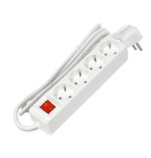 Удлинитель 4х1.5м с заземл. 16А IP20 3х1 с выкл. бел. DOMTOK 2374