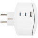 Разветвитель 3-м SP-3e-3USBAC-W + 3 USB A+C с заземл. со шторками 16А бел. Эра Б0069081