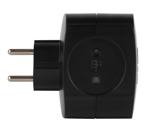 Разветвитель 4-м SP-4-3USBAC-B + 3 USB A+C со шторками 10А чер. Эра Б0069084