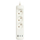Удлинитель электрический U-3-1.5m-USB-W 3 розетки + 3xUSB A+C 1.5м 10А бел. Эра Б0069075
