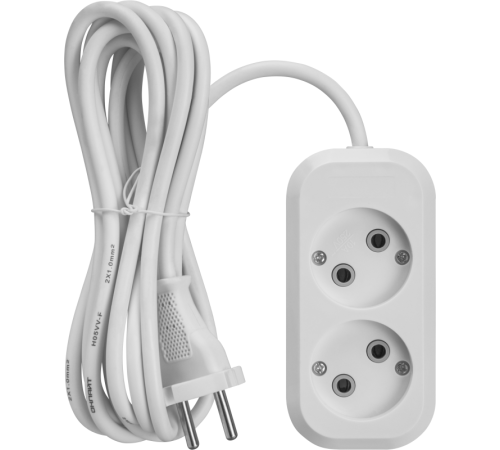 Удлинитель 2х2м без заземл. 10А IP20 90503 OPE-S-02-200-X-2х1 ОНЛАЙТ 90503