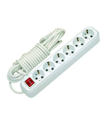 Удлинитель 6х2м с заземл. 16А IP20 с выкл. Makel MGP232