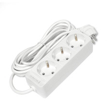 Удлинитель 3х5м с заземл. 10А IP20 2.2кВт ПВС 3х0.75 бел. DOMTOK 2376