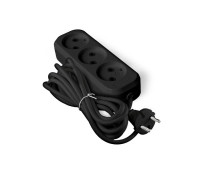 Удлинитель 3х3м без заземл. 6А IP20 У6-639М ПВС 2х0.75 черн. UNIVersal 2005